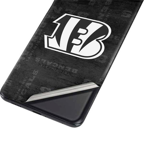 NFL Cincinnati Bengals Black & White Galaxy S21 Plus 5G Skin
